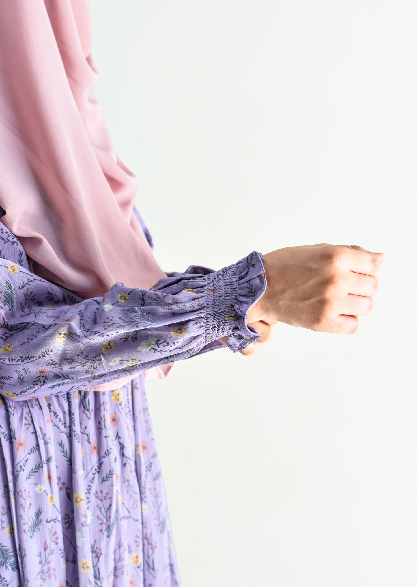 Evermore Modest Dress - Muted Purple