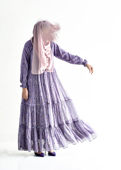 Evermore Modest Dress - Muted Purple