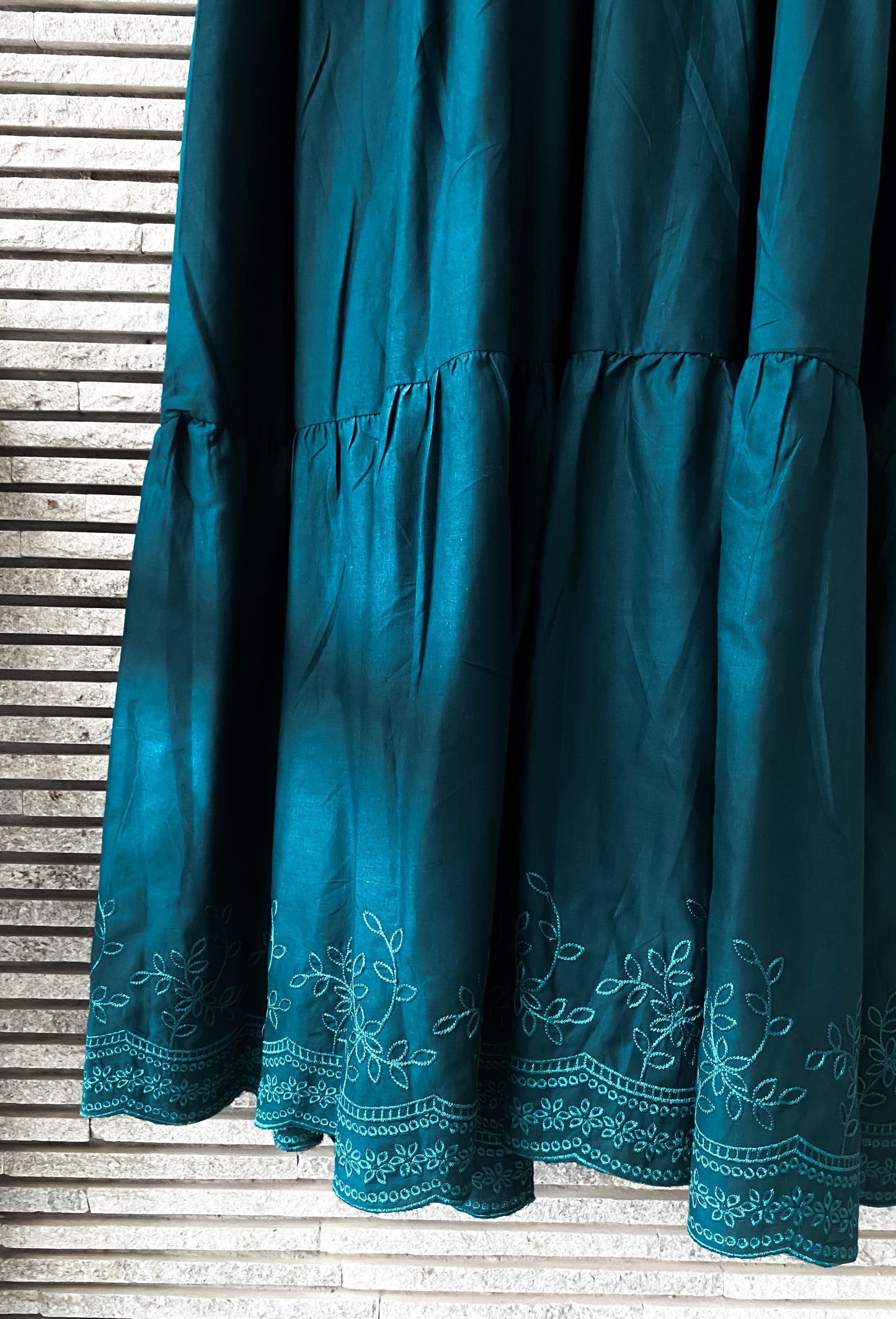 Hanna Embroidered Dress - Teal