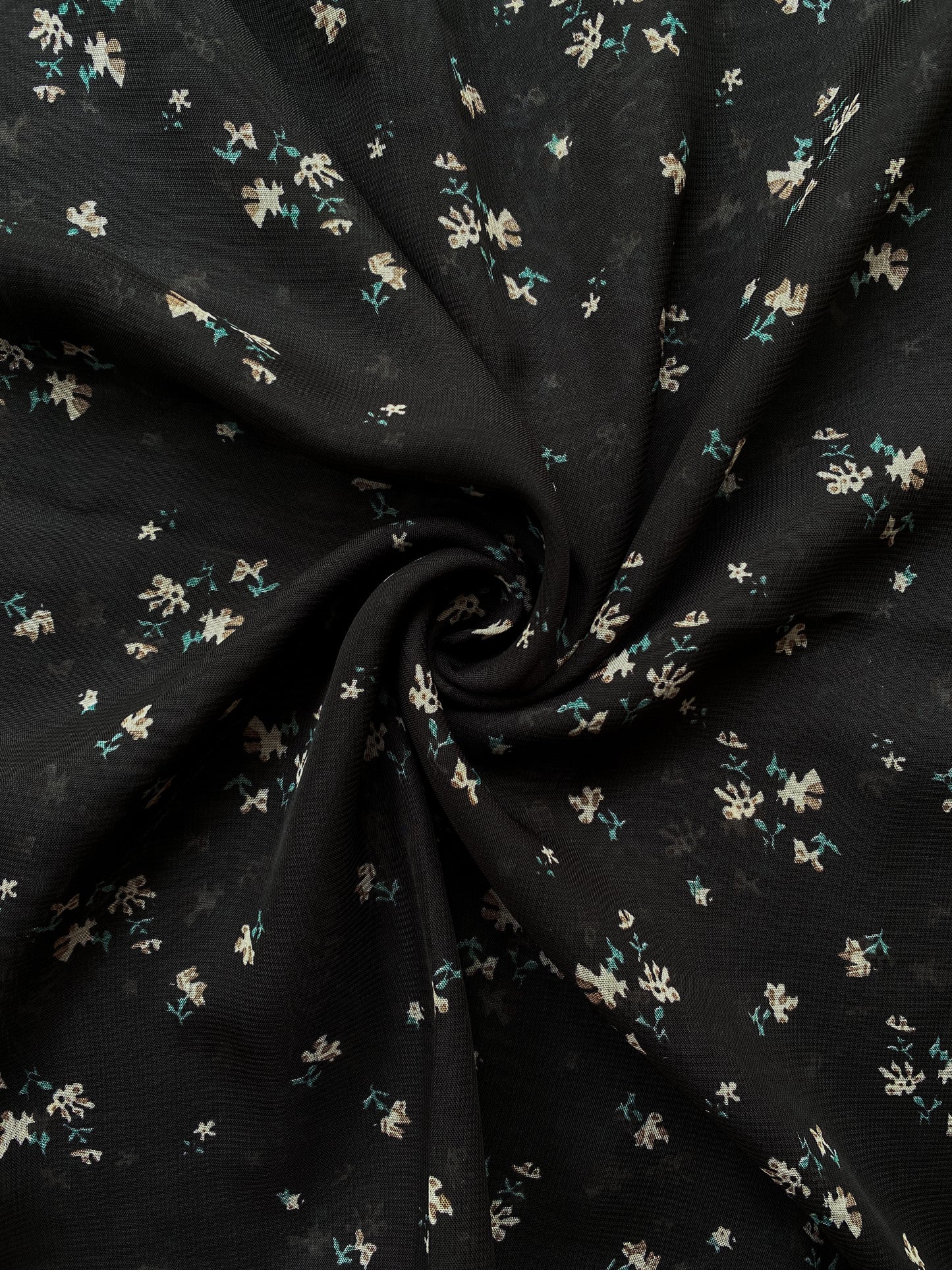 Printed Georgette Hijab - Pretty in Black