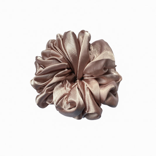 Silk Volumizing Scrunchie - Taupe