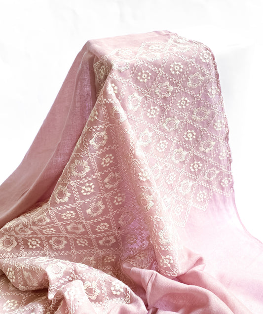 Melica Embroidered Hijab - Mauve