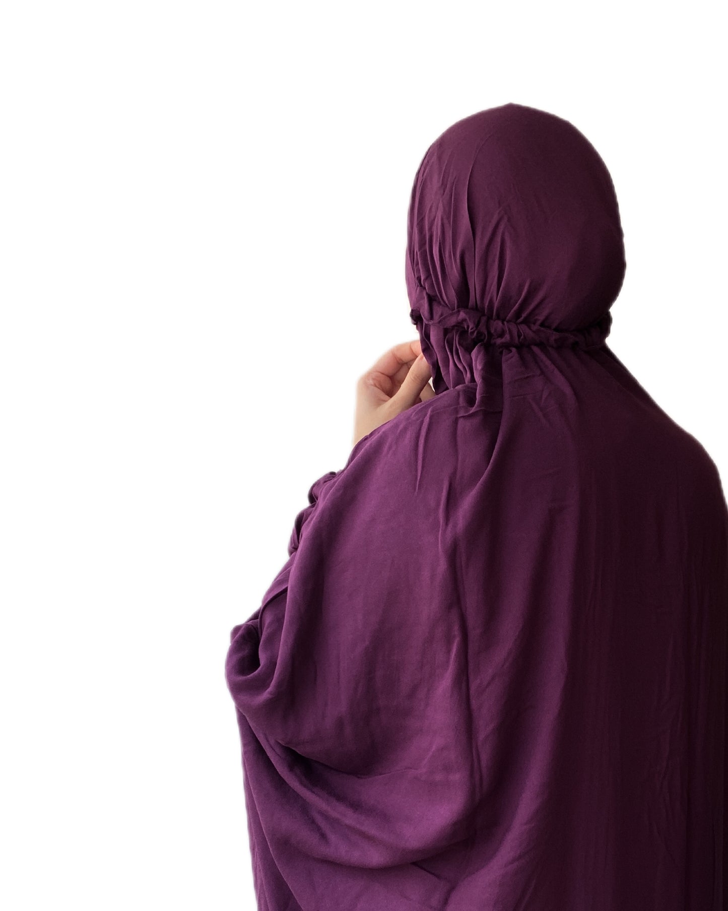 Long Namaz Chadar With Sleeves - Purple