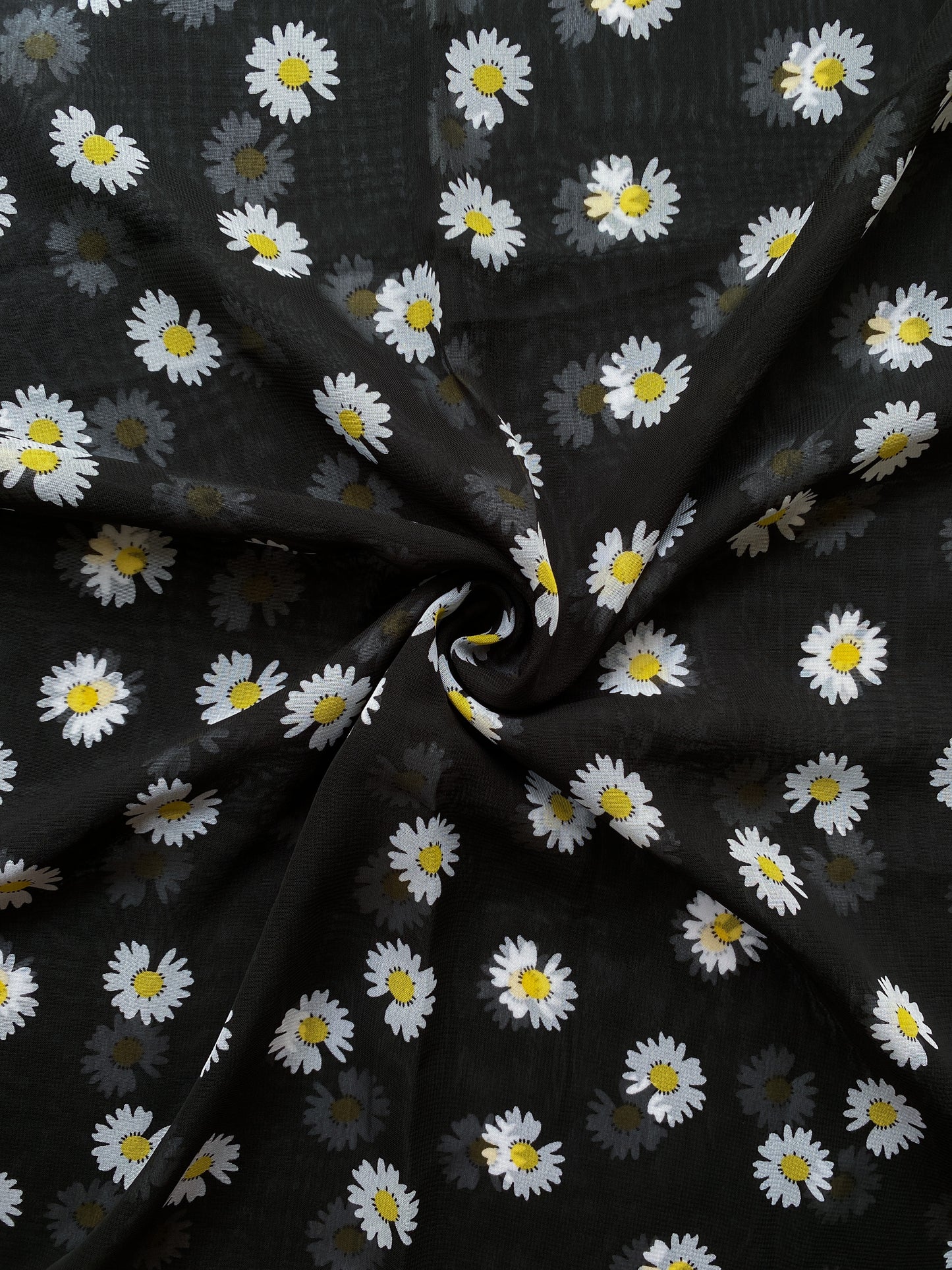 Printed Georgette Hijab - Daffodil