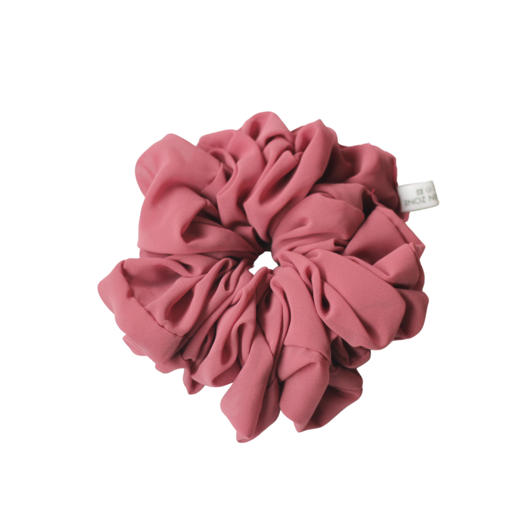 Georgette Volumizing Scrunchie - Raspberry Pink