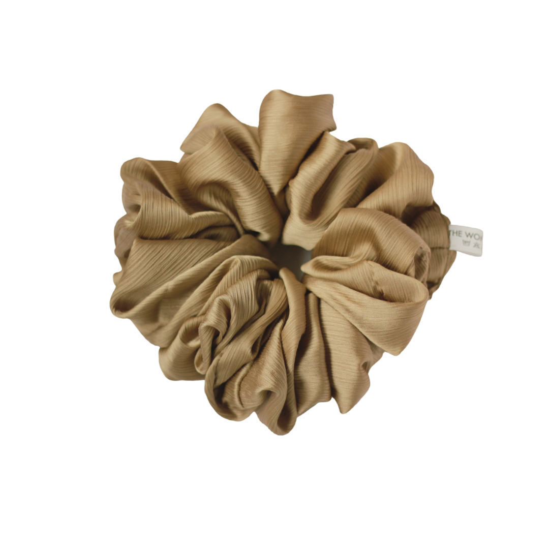 Silk Volumizing Scrunchie - Gold