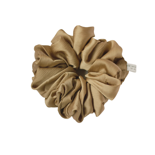 Silk Volumizing Scrunchie - Gold