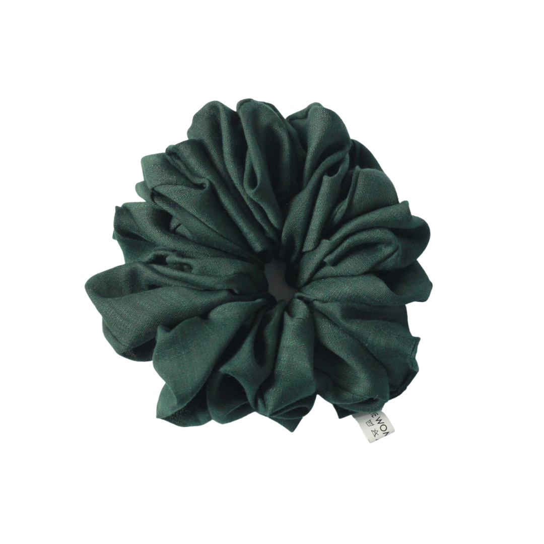 Viscose Volumizing Scrunchie - Emerald Green