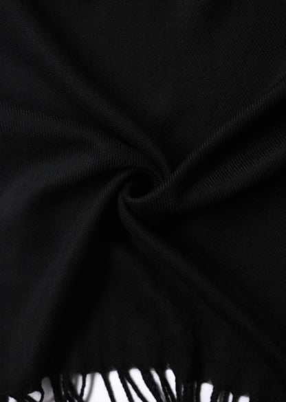 Plain Cashmere Hijab - Black