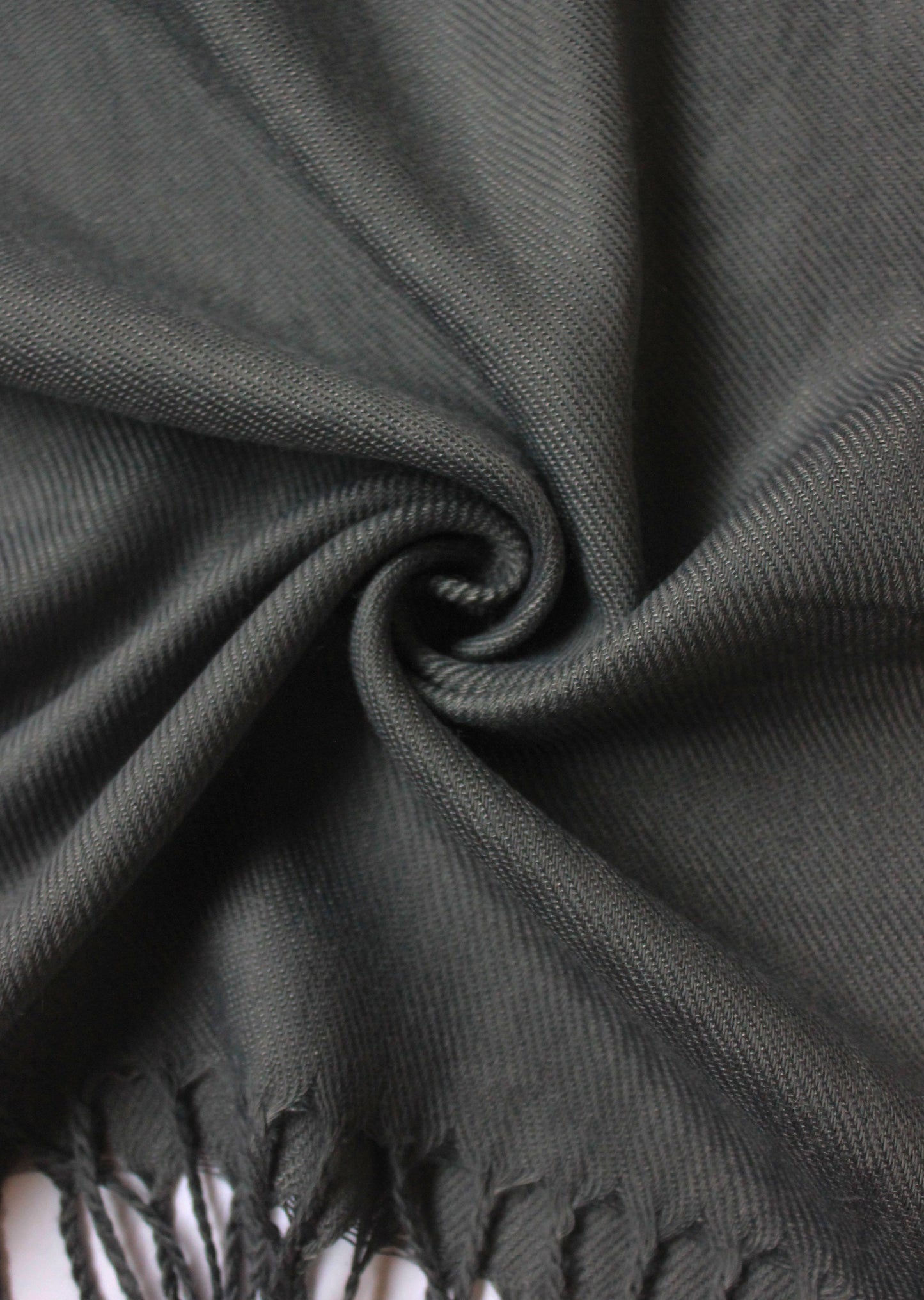 Plain Cashmere Hijab - Dark Grey