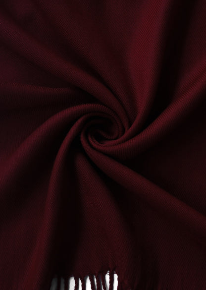 Plain Cashmere Hijab - Dark Maroon