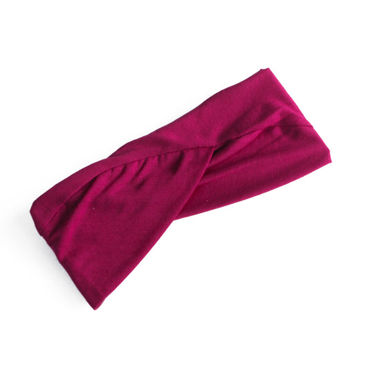 Criss-Cross Tie-Back Bandana Underscarf - Magenta