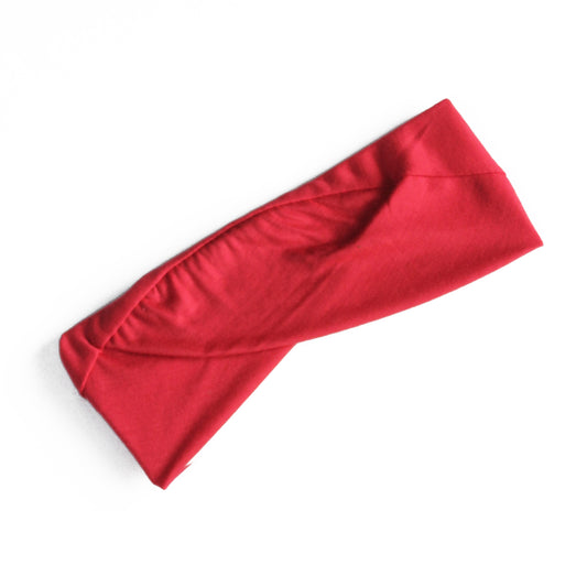 Criss-Cross Tie-Back Bandana Underscarf - Coral Red