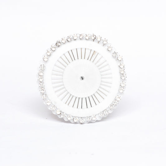 Crystal Pin Wheel (Small) - Silver