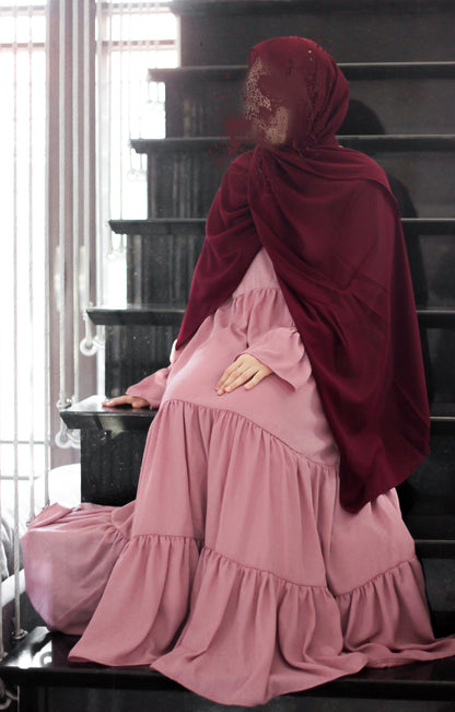 Layered in Love Turkish Dress - Mauve Pink