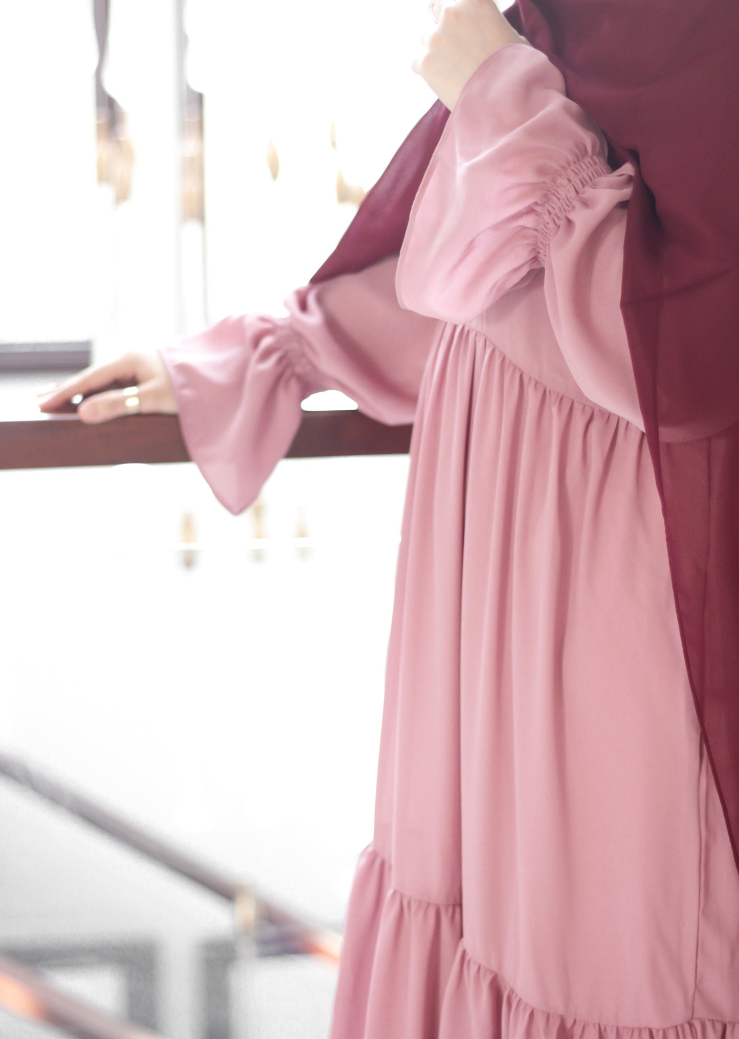 Layered in Love Turkish Dress - Mauve Pink