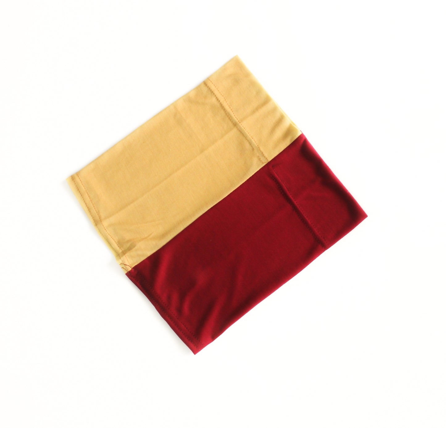 Dual-Sided Underscarf - Maroon/Golden Beige