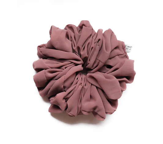 Georgette Volumizing Scrunchie - Rose Tan