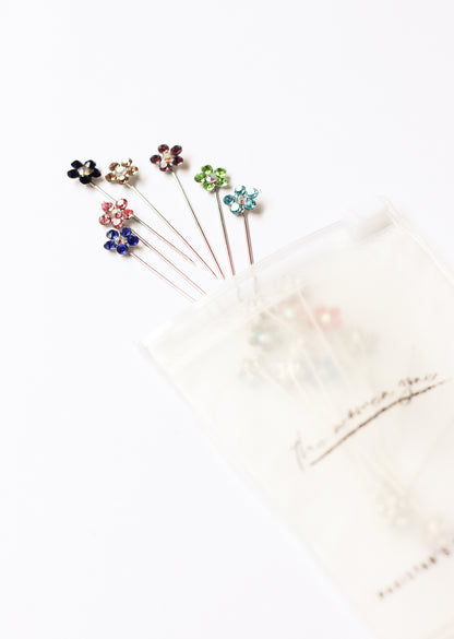 Floral Hijab Pins - Multicolored