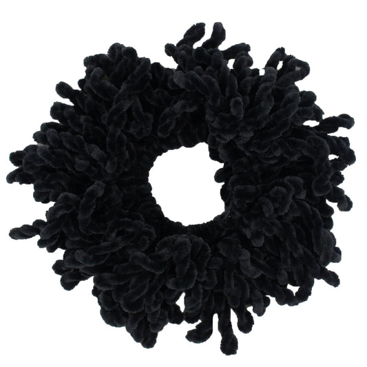 Velvet Volumizing Scrunchie - Dark Grey