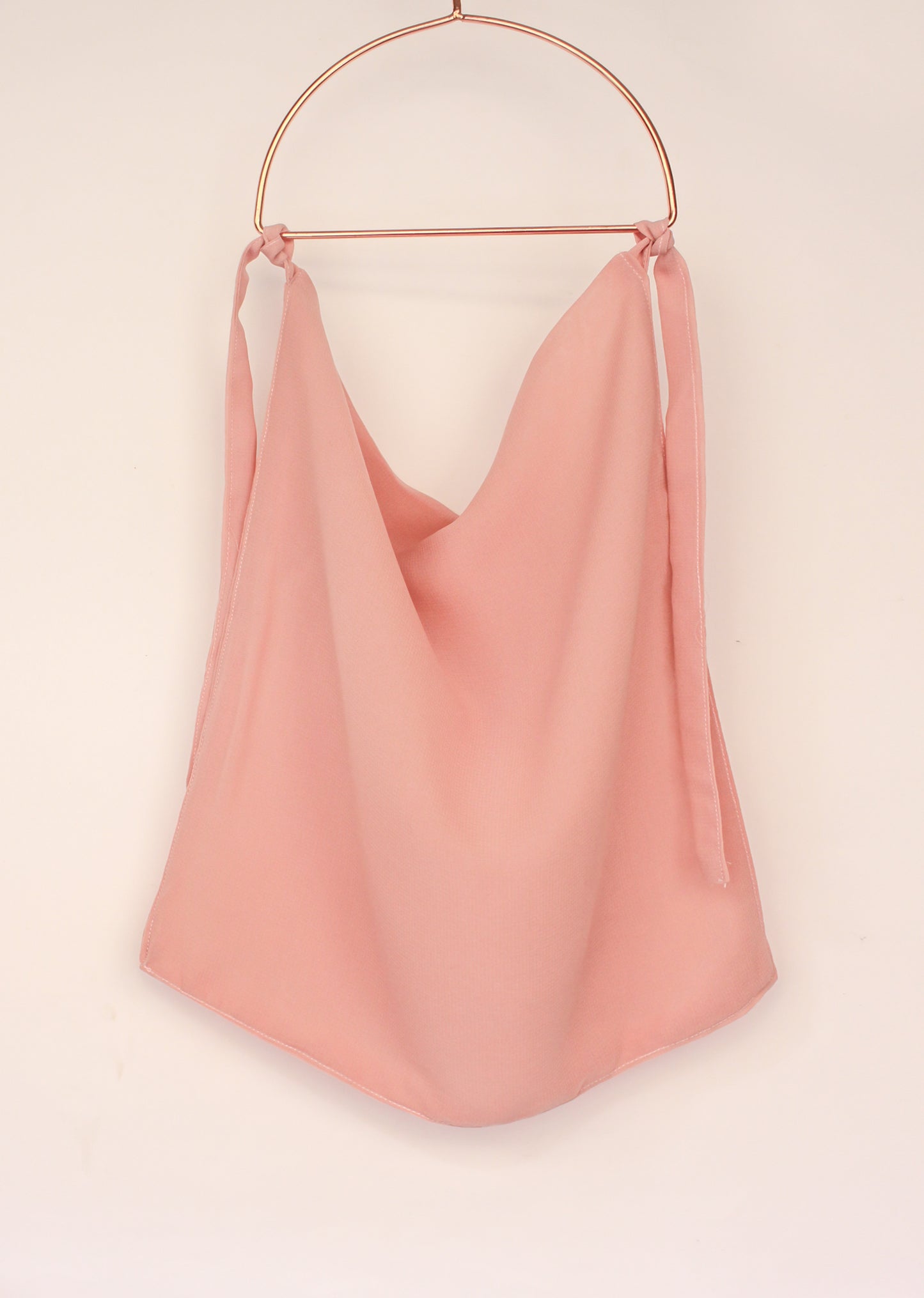 Tie-back Niqab - Peachy Pink