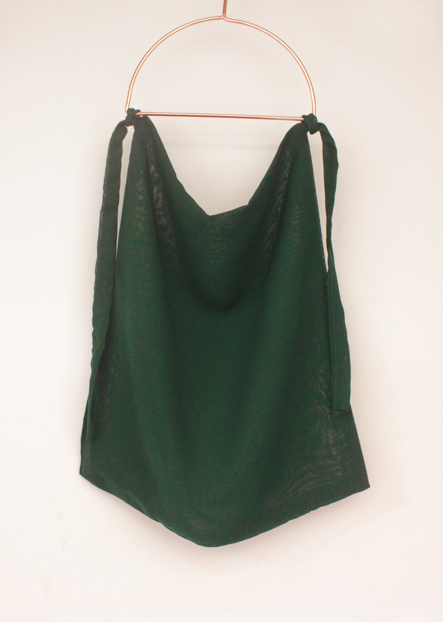 Tie-back Niqab - Dark Green