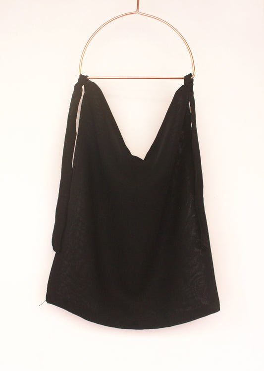 Tie-back Niqab - Black