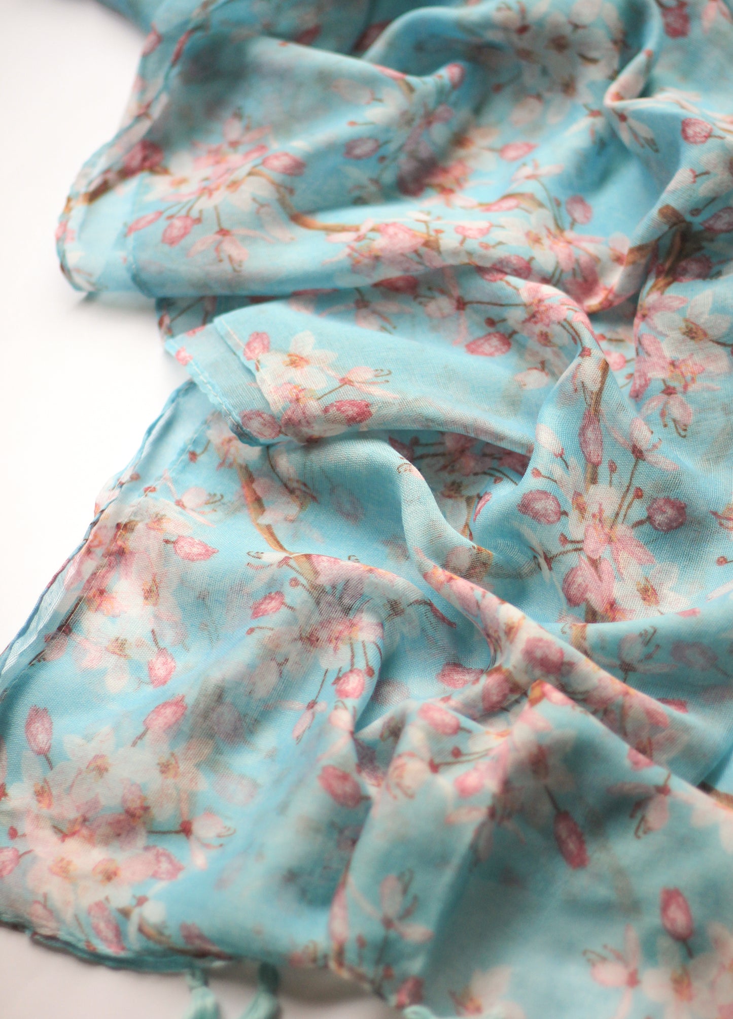 Printed Hijab - Blue Blossom