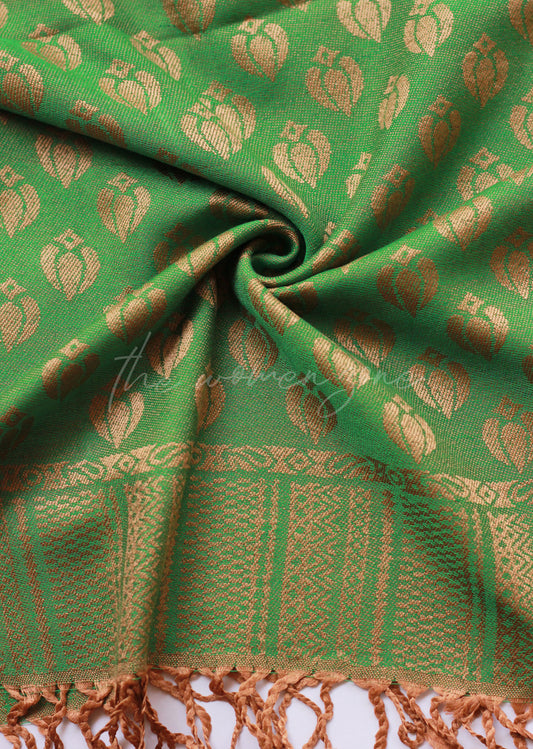 Printed Cashmere Hijab - Green