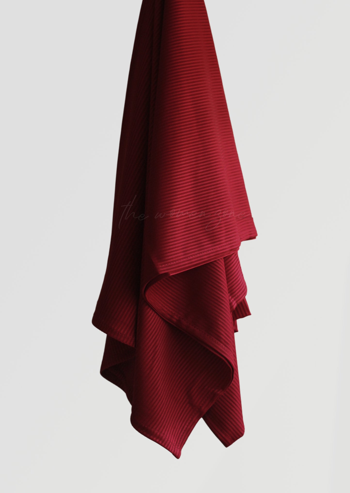 Ribbed Jersey Hijab - Maroon