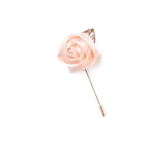 Rose Brooch Pin - Peach