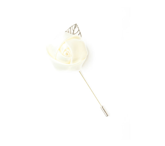 Rose Brooch Pin - Ivory