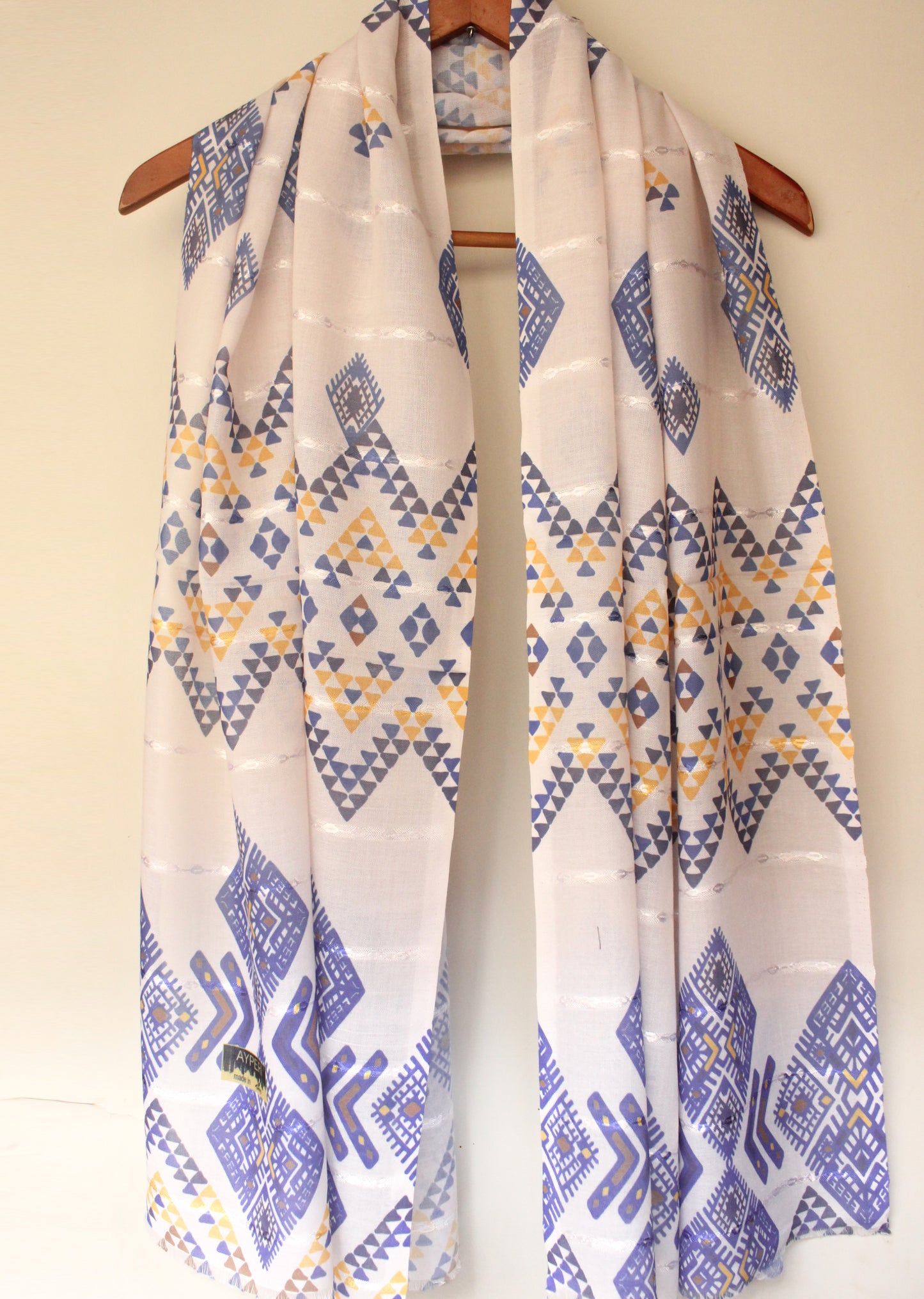 Ethnic - White/Blue