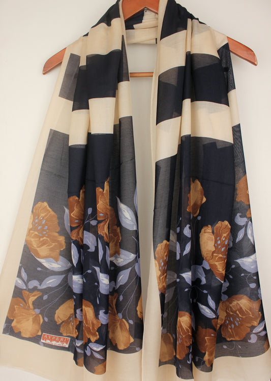 Fall Bloom - Deep Navy Blue