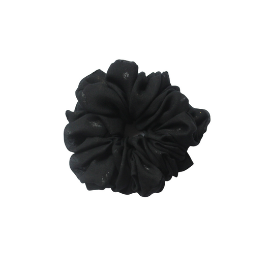 Viscose Volumizing Scrunchie - Black Shine