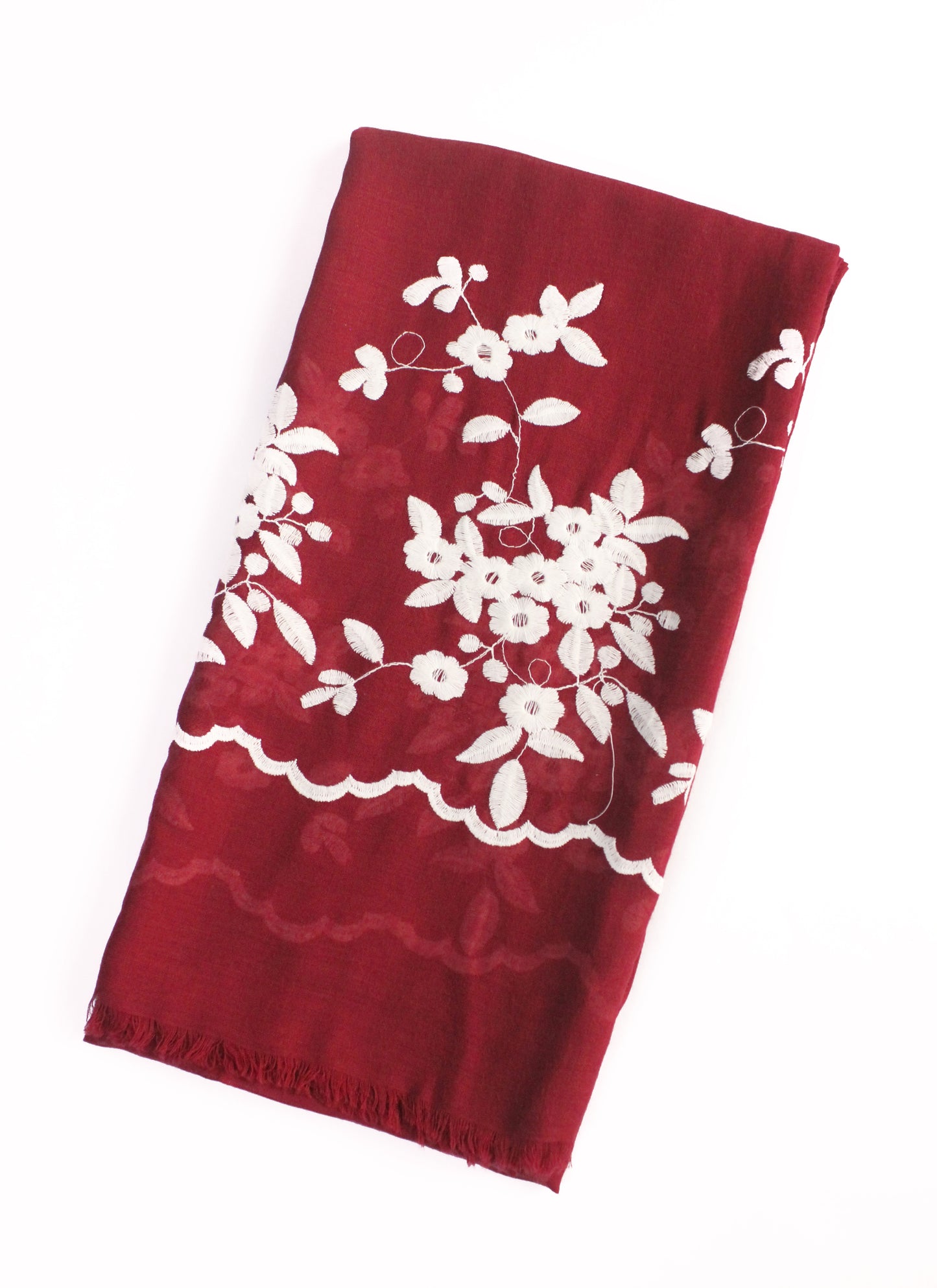 Wildflower Embroidered - Maroon