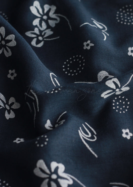 Floral Season -  Navy Blue