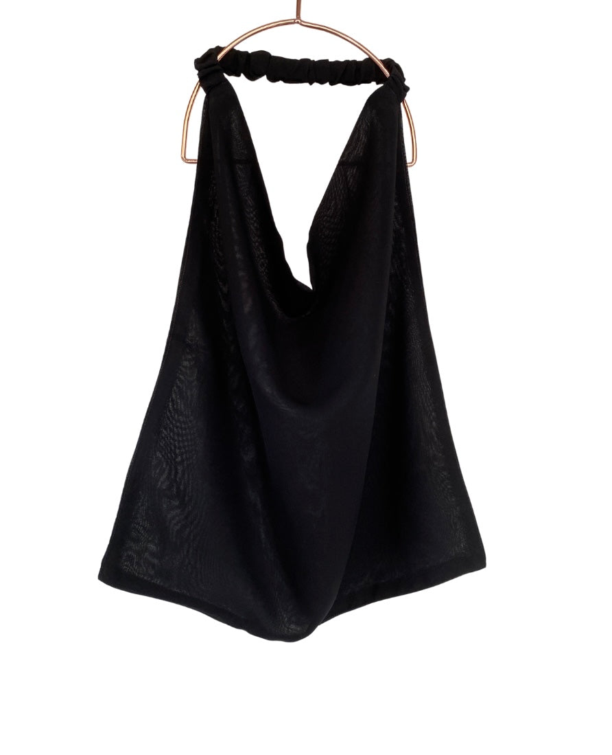 Elastic back Niqab - Black