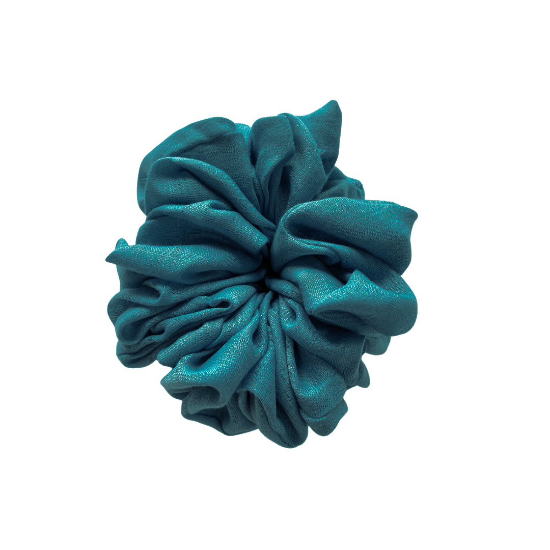 Viscose Volumizing Scrunchie - Ocean Green