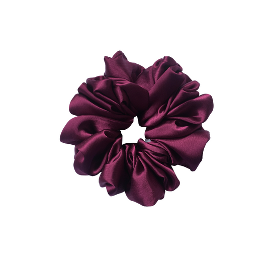 Silk Volumizing Scrunchie - Wine