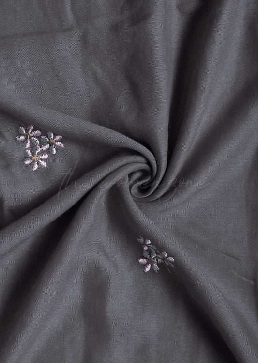 Arwah Embroidered - Dark Grey