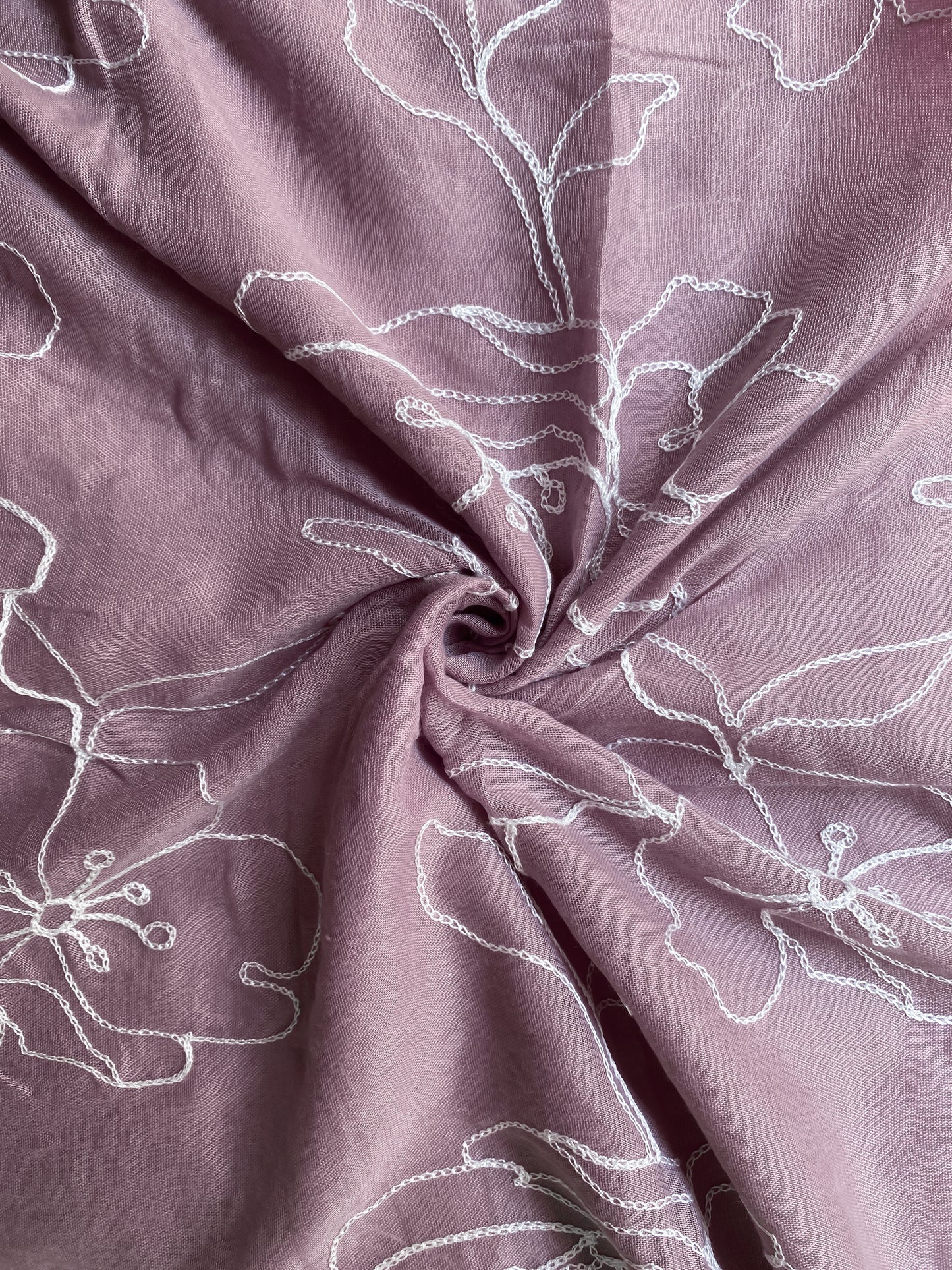 Sierra Embroidered Hijab - Mauve