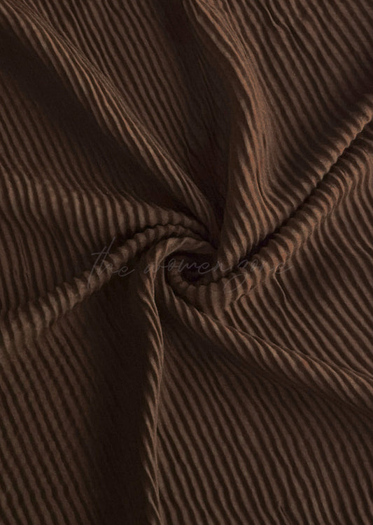 Crumpled - Chocolate Brown