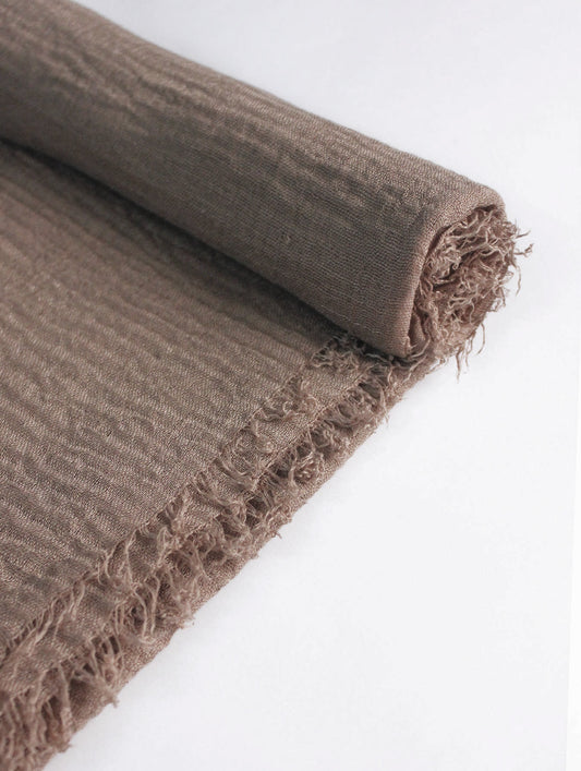 Crinkle Hijab - Dark Taupe