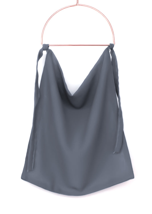 Tie-back Niqab - Dark Grey