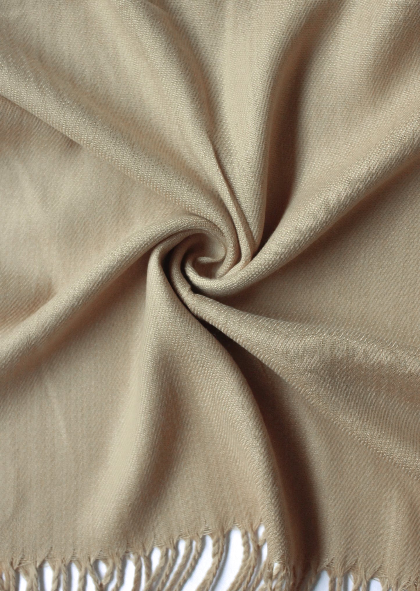 Plain Cashmere Hijab - Natural Beige