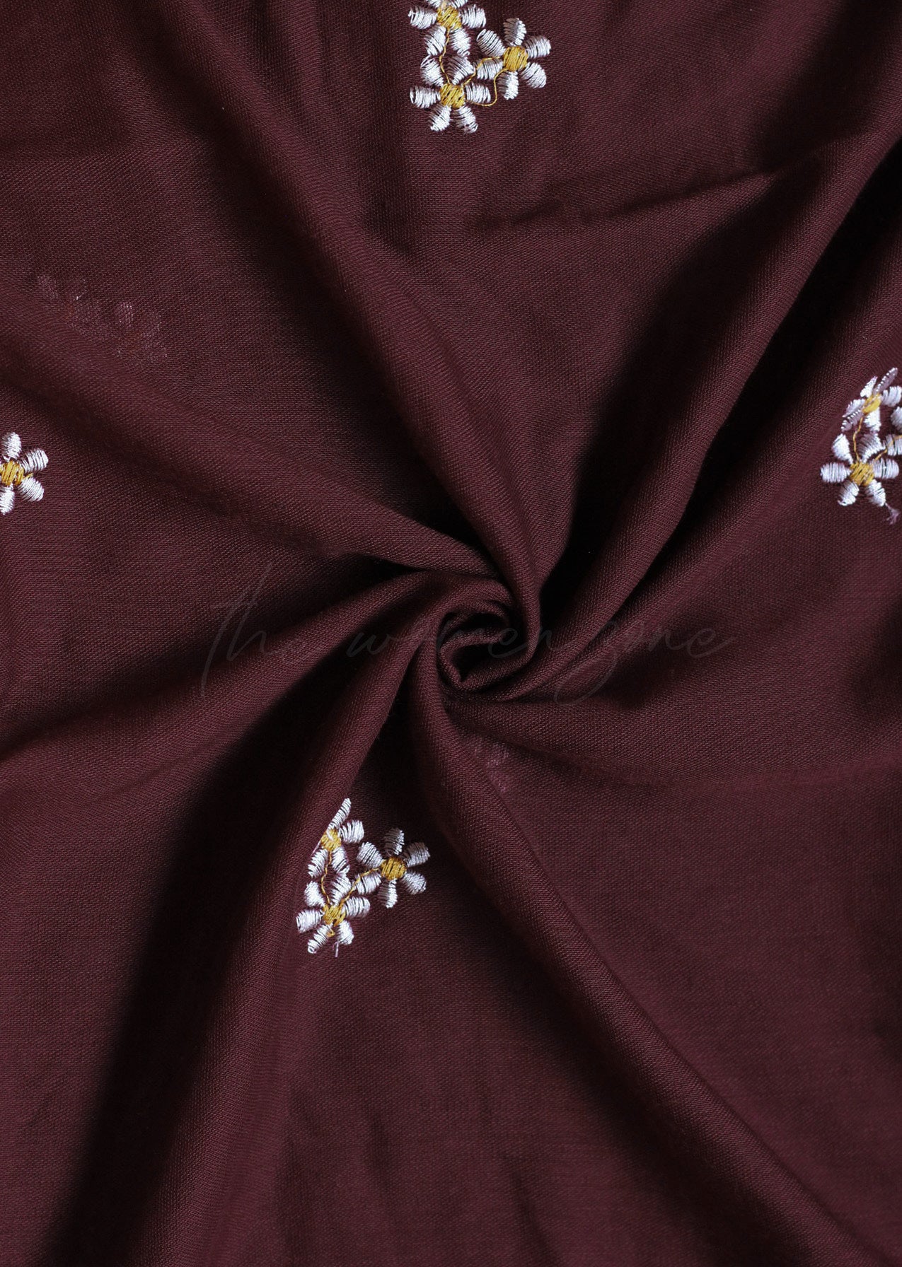 Arwah Embroidered - Dark Maroon