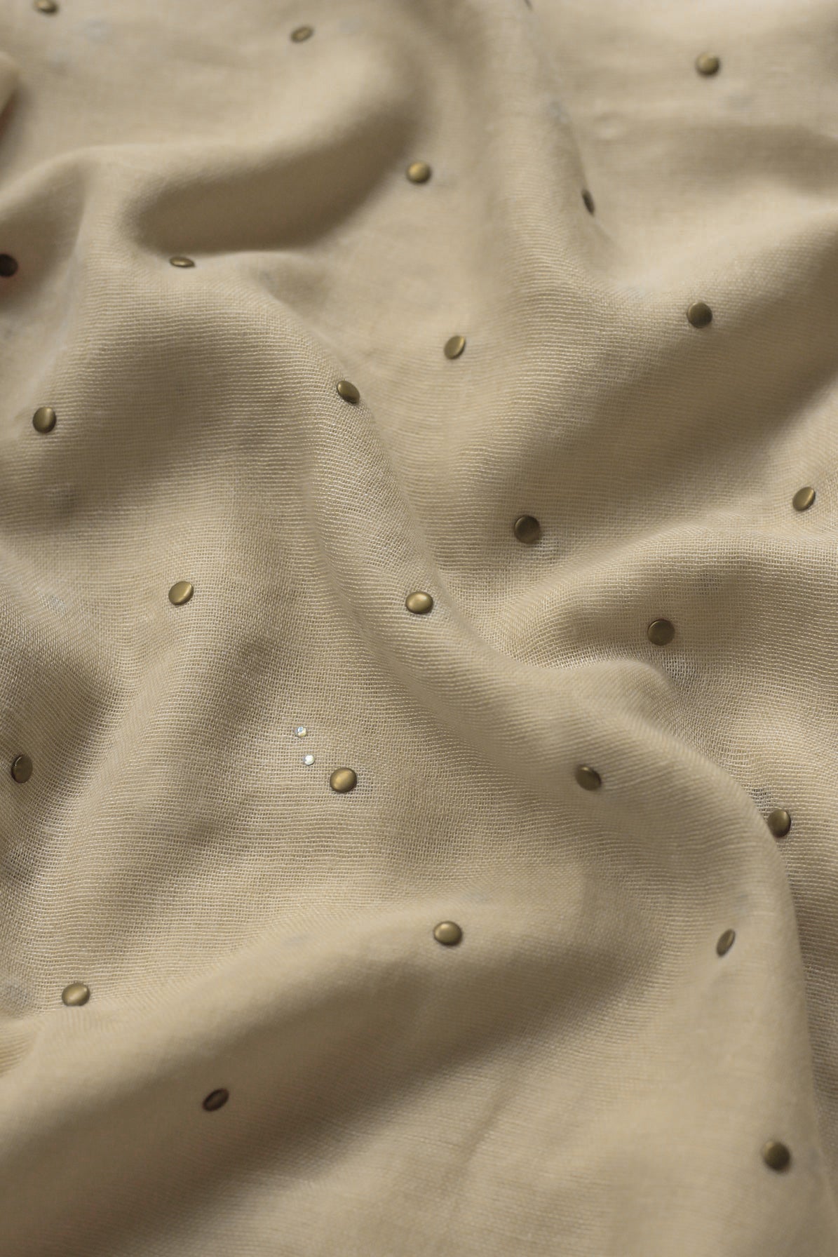 Signature Round Studded - Natural Beige