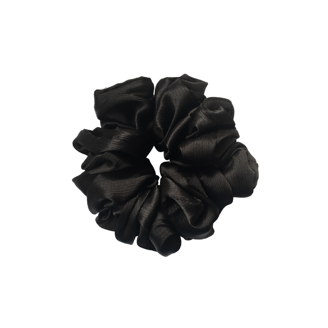 Silk Volumizing Scrunchie - Black