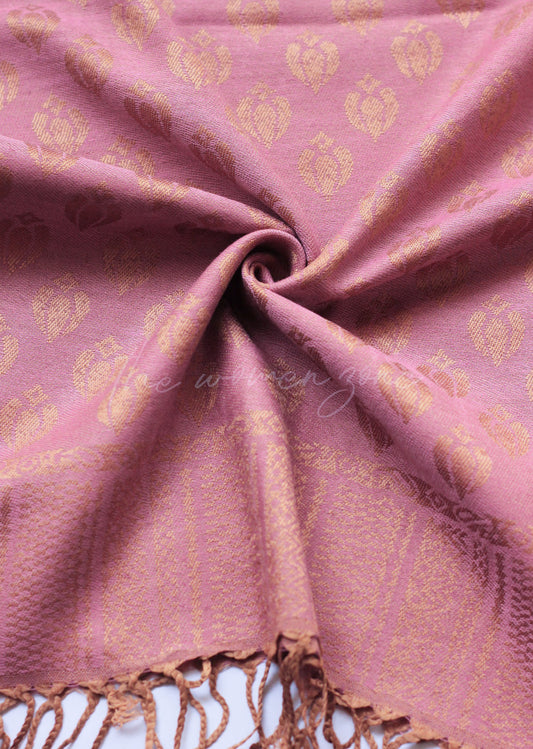 Printed Cashmere Hijab - Pink